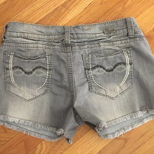 Distressed Denim Shorts